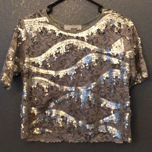 Sheer Sparkly Lace Top